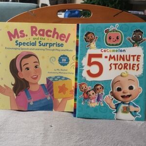 Brand New Set Of Two Children Books Ms. Rachel & CoComelon 5 Minute Stories